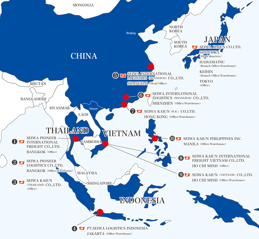 海外拠点地図